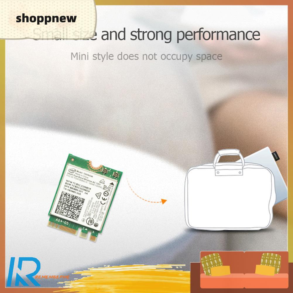 Thẻ Mạng Không Dây Bluetooth 300m M.2 Ngff 7265ngw 2.4g / 5g | BigBuy360 - bigbuy360.vn