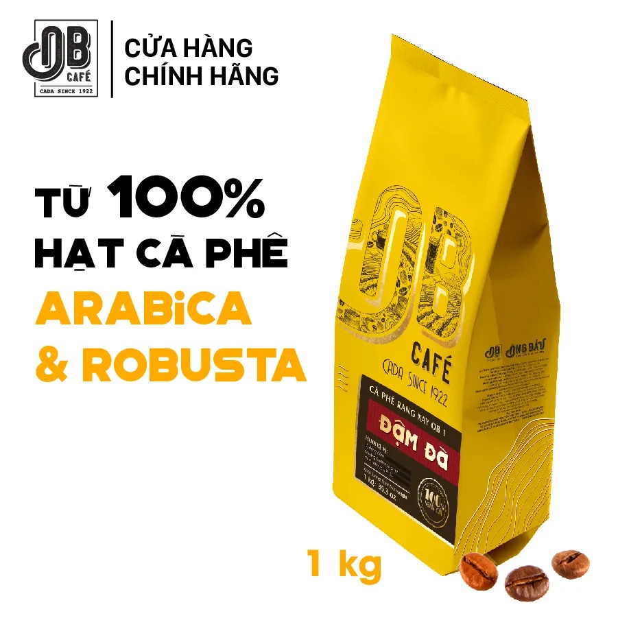 Ông Bầu Cà Phê Rang Xay OB1 Đậm Đà Túi 1kg