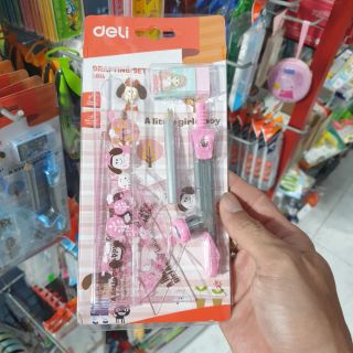Bộ thước kẻ compa Deli 9614