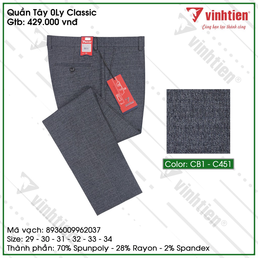 Quần Tây Nam 0ly Classic Vĩnh Tiến 429 | BigBuy360 - bigbuy360.vn
