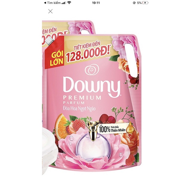 (Tang dia) NƯỚC XẢ VẢI DOWNY TÚI 2,3L( mua 5 túi tặng đĩa)