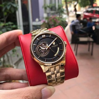 Đồng Hồ Nam Sunrise 7002SC Vàng Mặt Đen Chính Hãng