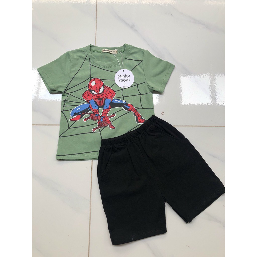 50.[HCM] Đồ bộ siêu nhân cho bé trai 6-18kg, vải Cotton 4 chiều chính phẩm thun Sài Gòn