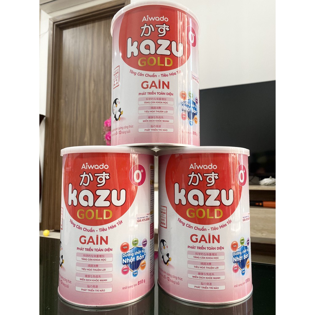 SỮA BỘT KAZU GOLD số 0+, 1+ và 2+ lon 810g