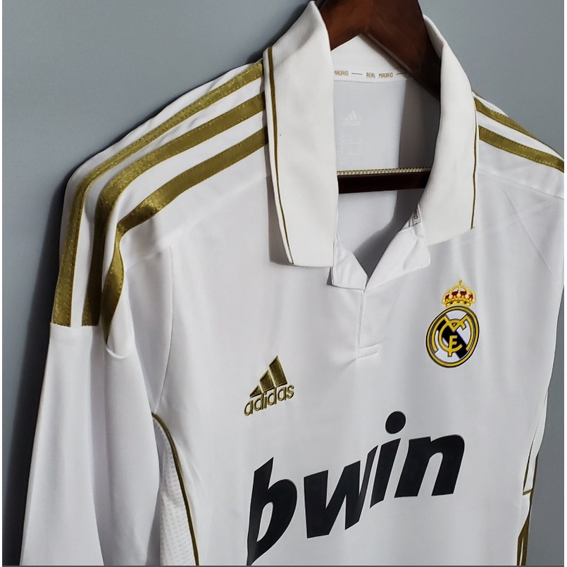 Áo Thun Bóng Đá Dài Tay Đội Tuyển Real Madrid 2011 2012 Size S-XXL