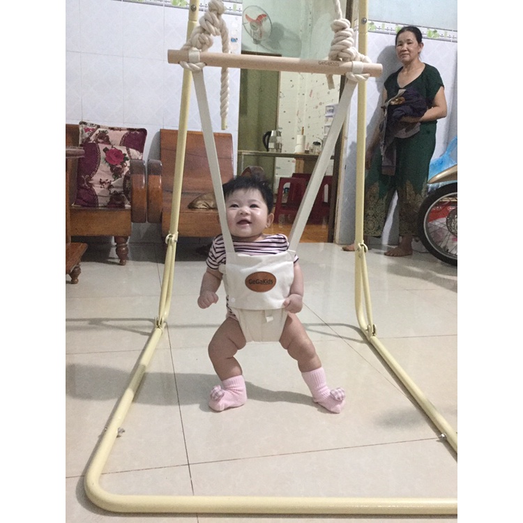 JUMPER. Xích đu nhún nhảy cho Bé - GEGAKIDS JUMPER - Khung L chuẩn kiểu dáng Châu Âu.