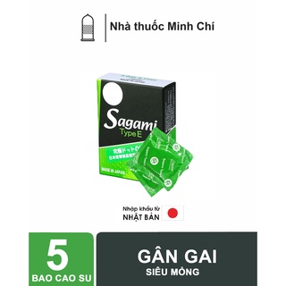Bao cao su sagami type e gân ,gai ,1 lần thắt