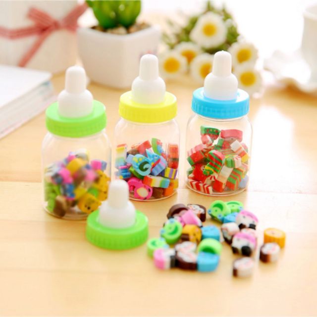 Tẩy chì bình sữa noel giáng sinh và các chủ đề hoạt hình