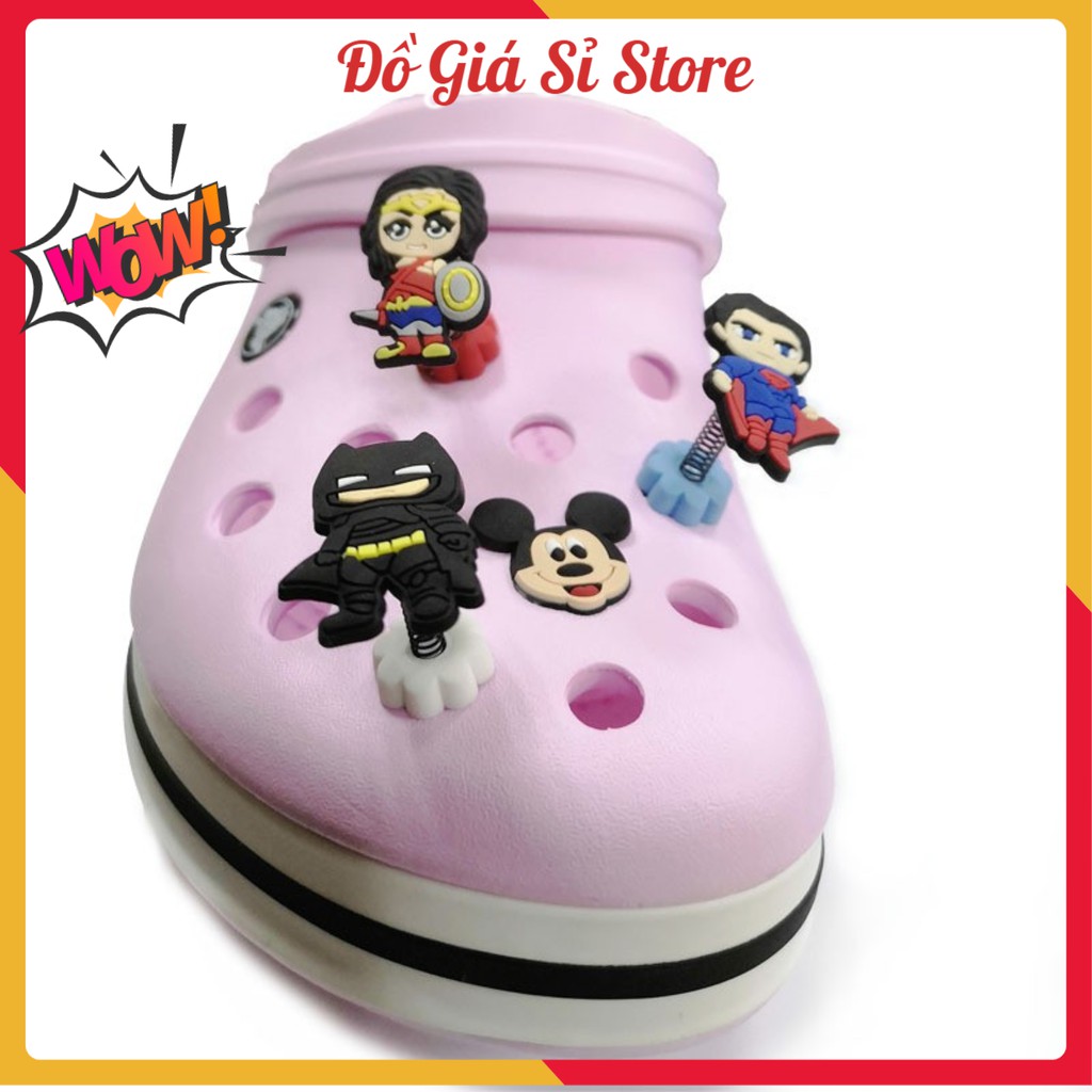 Stickers 💕 Free Ship 🤩 Jibbitz Lò Xo Gắn Dép Crocs, Dép Cá Sấu Loại Mới