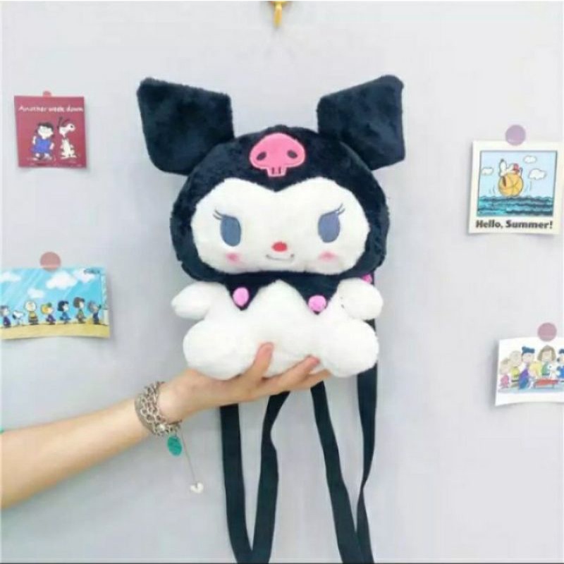 Túi Đeo Chéo - Ba lô Kuromi Màu Đen Tím 2 Kích Cỡ