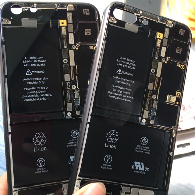 Ốp gương hình linh kiện cho iphone X xs 6 6s plus