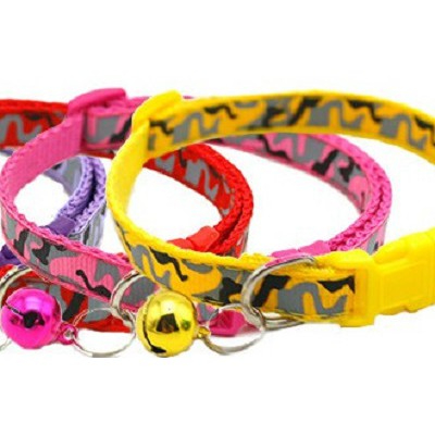 VÒNG CỔ LỤC LẠC CHO PET THÚ CƯNG CHÓ MÈO In hình rằn ri Chất liệu dù - Pet shop Uytinpro