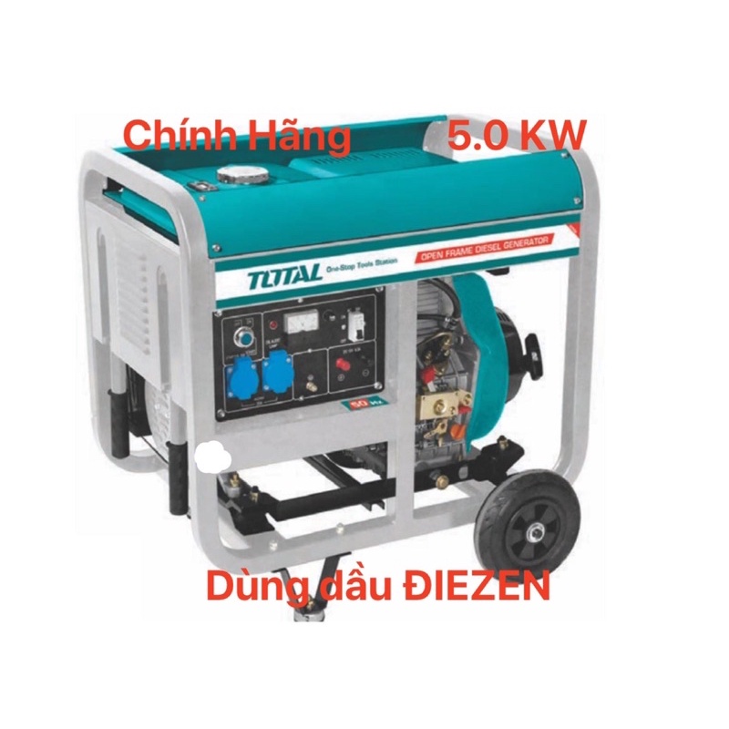 TOTAL MÁY PHÁT ĐIỆN DÙNG DẦU ĐIEZEN 5.0 KW TP450003 (Cam kết Chính Hãng 100%)