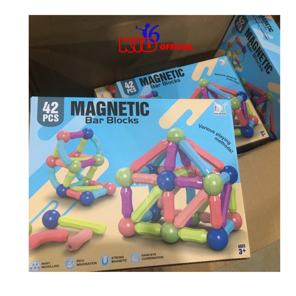 Nam châm xếp hình thông minh 25/36/42/64 chi tiết đồ chơi cho bé - KID6.OFFICIAL