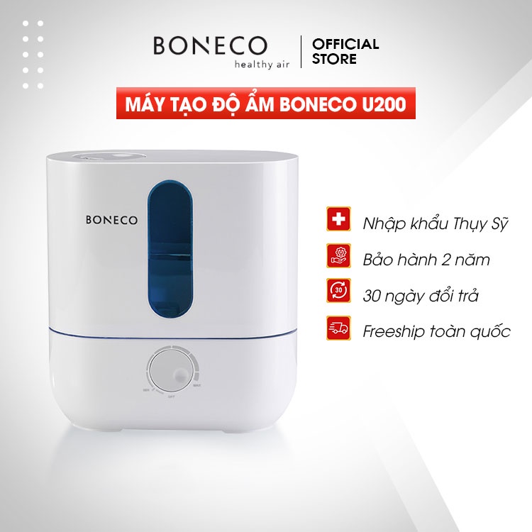 Máy Phun Sương Tạo Độ Ẩm Thụy Sỹ BONECO U200 Sương NaNo Tinh Khiết, Khuếch Tán Xông Tinh Dầu Thơm- Bảo Hành 24 Tháng