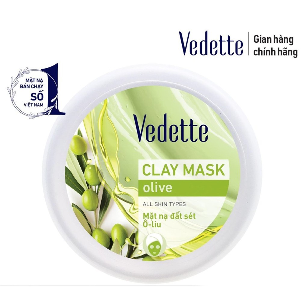 ❤️ MẶT NẠ ĐẤT SÉT OLIVE 145g VEDETTE