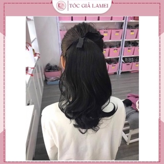 Tóc giả buộc❤️FRERSHIP❤️Tóc cột xoăn ngắn 20cm dáng ngắn trẻ trung