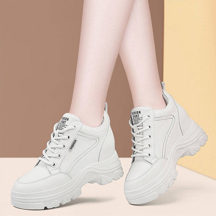 Dép nữ Giày Đen Nâng Chiều Cao Thời Trang Mùa Xuân Dễ Phối Đồ Cho Học Sinh