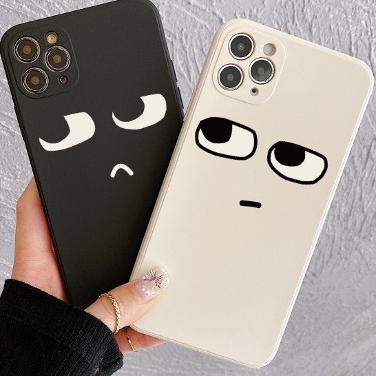Ốp lưng iphone hình mắt liếc dẻo cạnh vuông bảo vệ camera cho 7plus/8plus/x/xs/xsmax/11/12/13/14/pro/promax