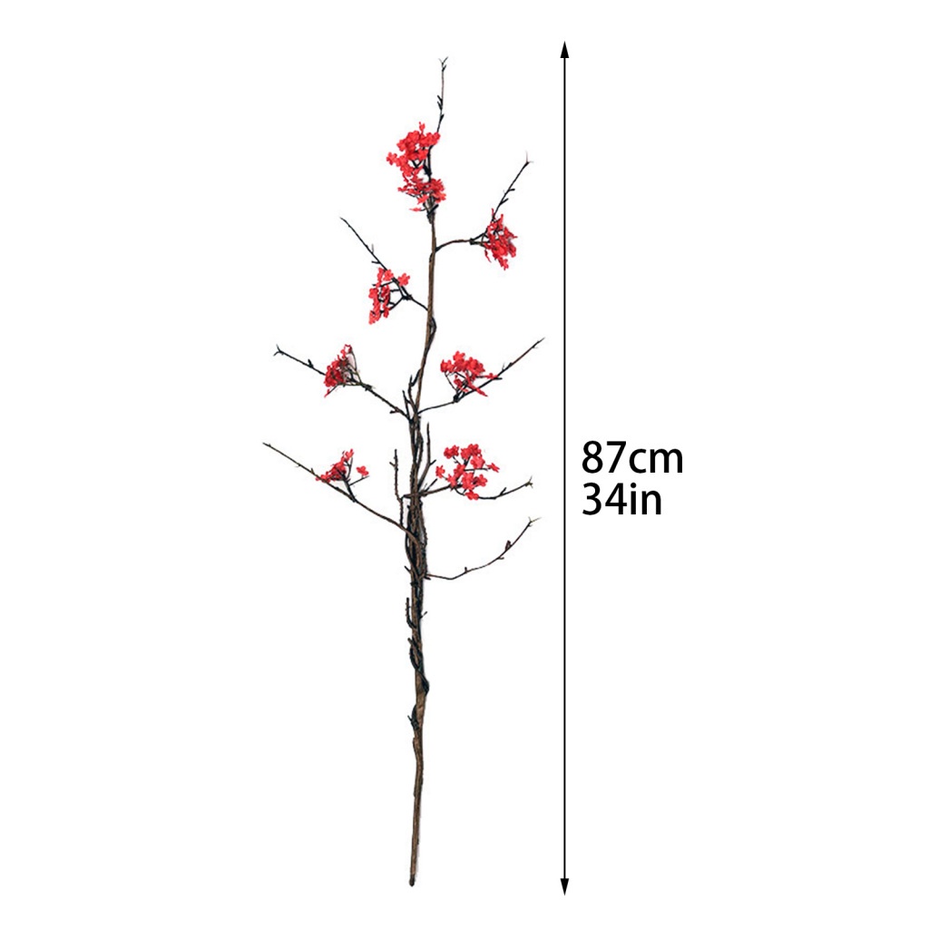 Cành 8 Nhánh Hoa Đào Giả Bằng Nhựa 87cm Nhiều Màu Trang Trí Nhà Cửa / Tiệc Cưới DIY