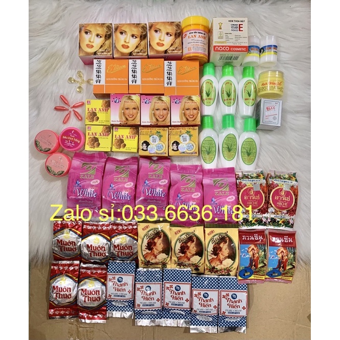 combo kem trắng da trộn toàn thân body siêu trắng nhanh đầy đủ kích trắng loại 1