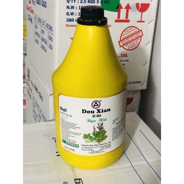 siro 2kg5 bạc hà dowxian ( bình vàng)