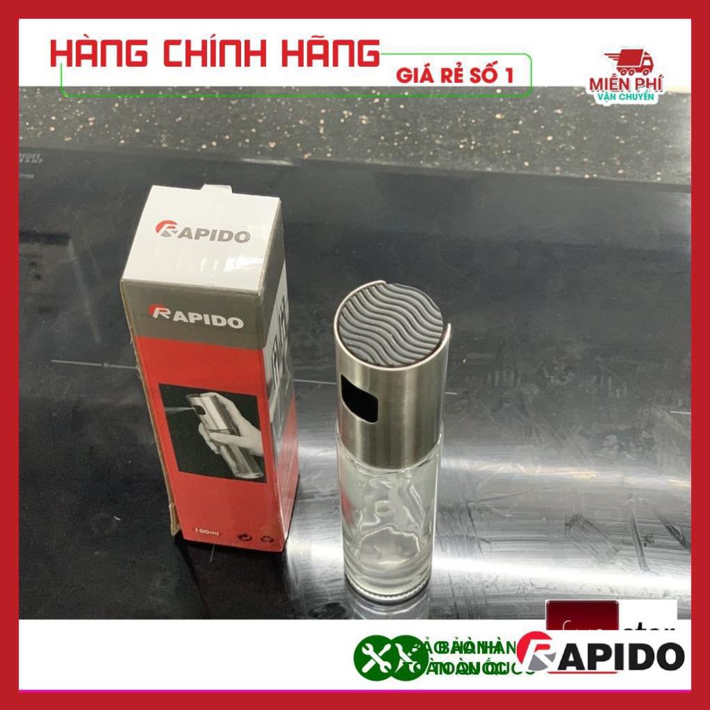 [HÀNG CHÍNH HÃNG] Bình xịt dầu thủy tinh Rapido, bình xịt đa năng Rapido 100ml