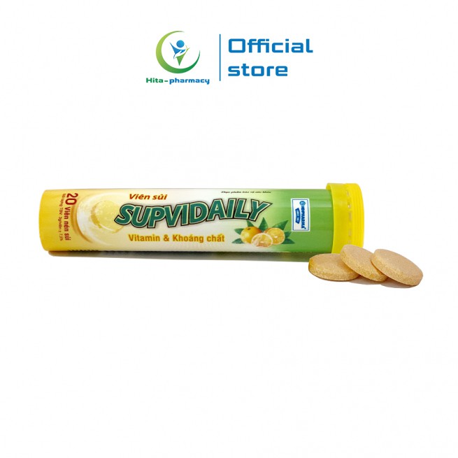 Viên sủi cam SUPVIDAILY tăng cường sức đề kháng - Hộp 20 viên | BigBuy360 - bigbuy360.vn