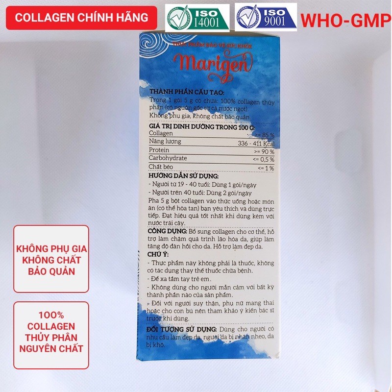 Marigen Collagen Thủy Phân Nguyên Chất Dạng Bột Làm Đẹp Da  - Hộp 100g Mới | Thế Giới Skin Care