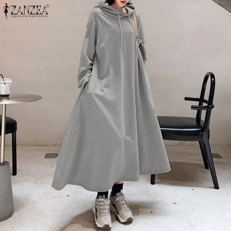 Đầm Maxi ZANZEA Tay Dài Thời Trang Dành Cho Nữ
