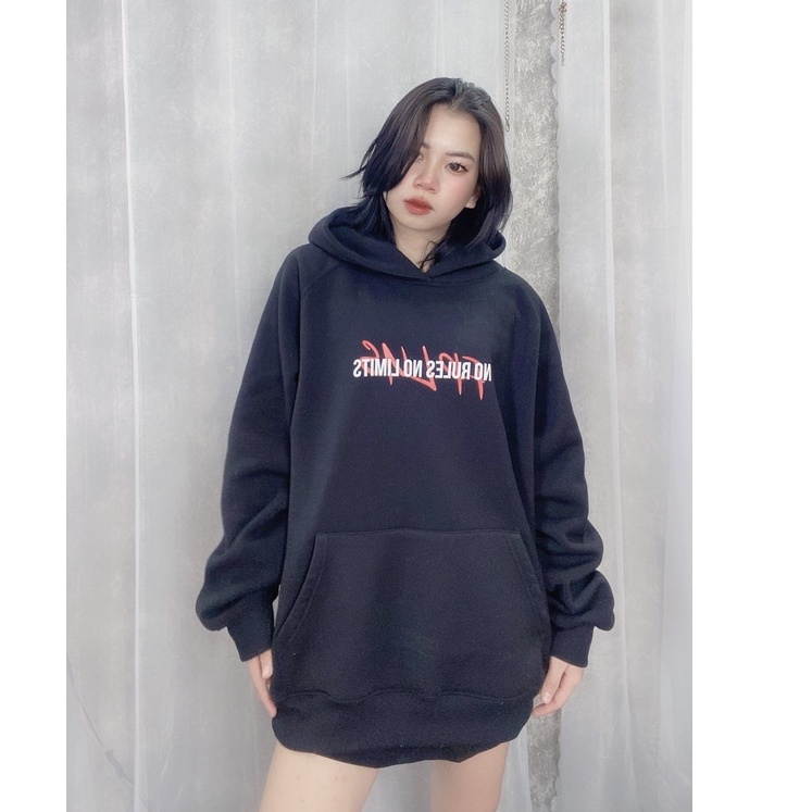 Áo Hoodie Unisex H2 form rộng mũ 2 lớp nỉ bông dày FPLUS