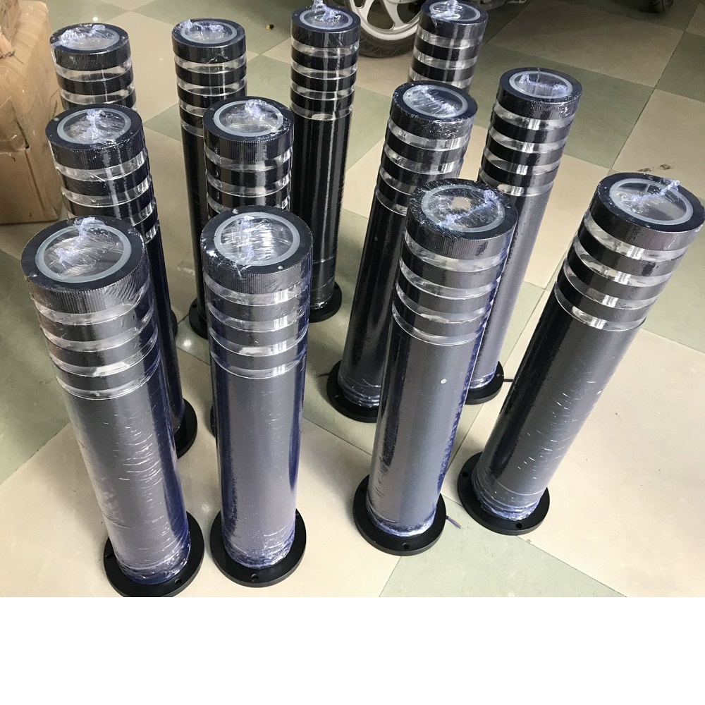 Đèn sân vườn trụ ống tròn 3 vạch đui xoáy E27 sáng đẹp chiếu sáng lối đi, quảng trường, công viên bảo hành 2 năm