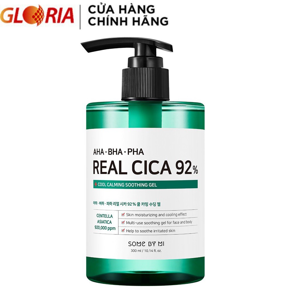 Gel Dưỡng Đa Năng Some By Mi AHA-BHA-PHA Real Cica 92% Cool Calming Soothing Gel 300ml