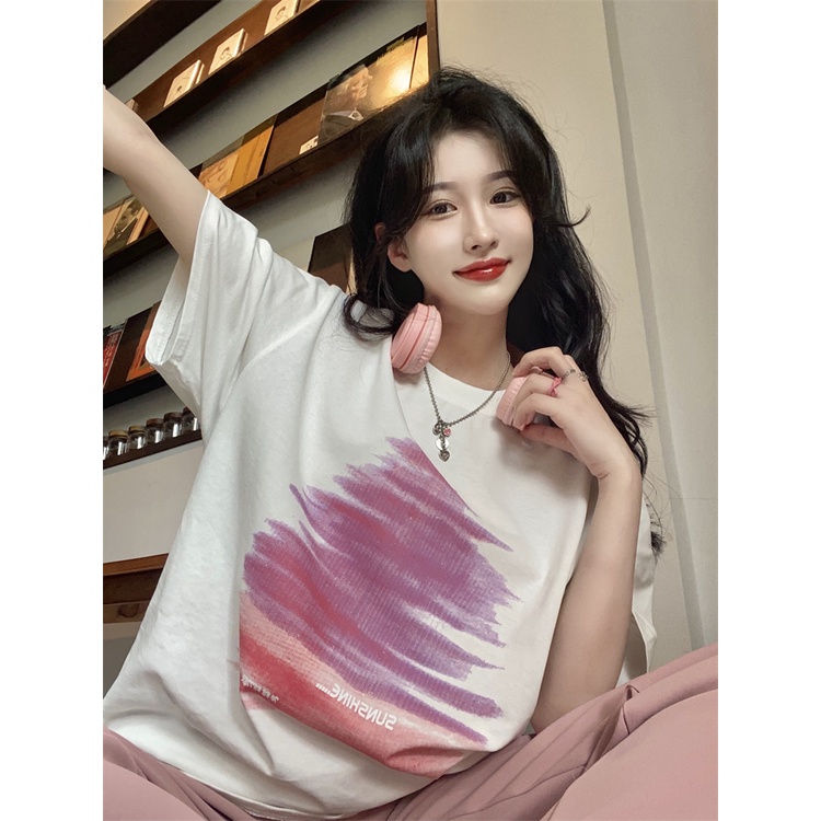 NRVP Áo Thun Nữ Tay Ngắn In Hình Phong Cách Hàn Quốc Thời Trang Mùa Hè 2022