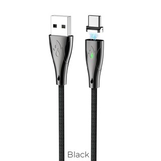 CÁP SẠC NHANH 3A HOCO U75 DÂY DÙ NAM CHÂM cho iPhone, TypeC