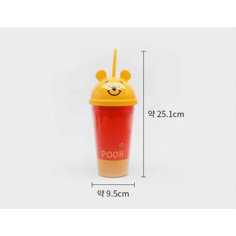 Ly nhựa 2 lớp Hàn quốc gấu Pooh