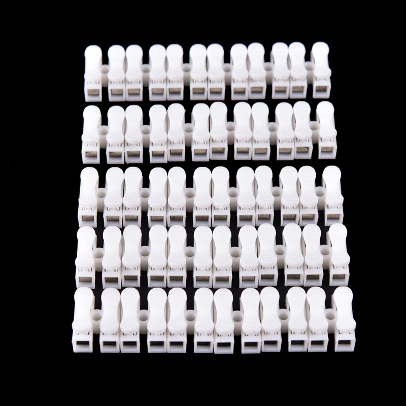 Set 30 cút nối dây điện 2 pin màu trắng tiện dụng