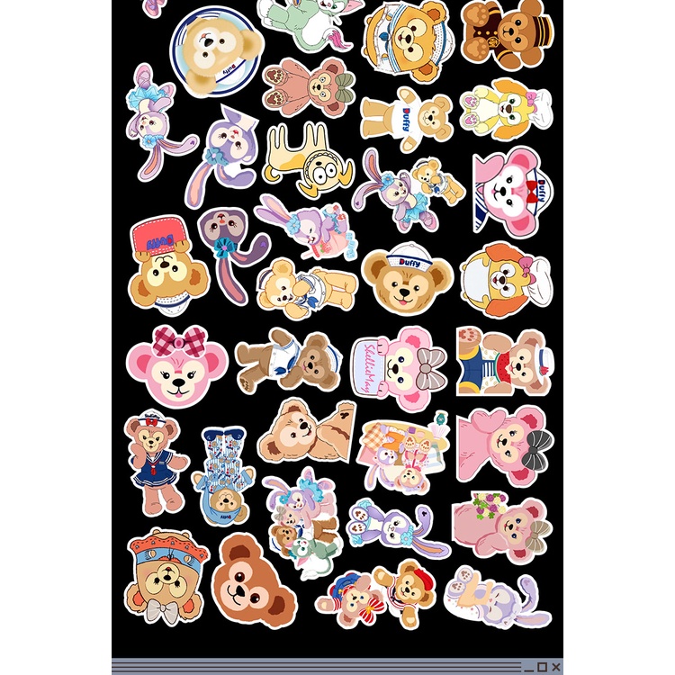 50 hình dán graffiti gấu dễ thương điện thoại di động máy tính nhãn dán sticker không thấm nước dán mũ bảo hiểm