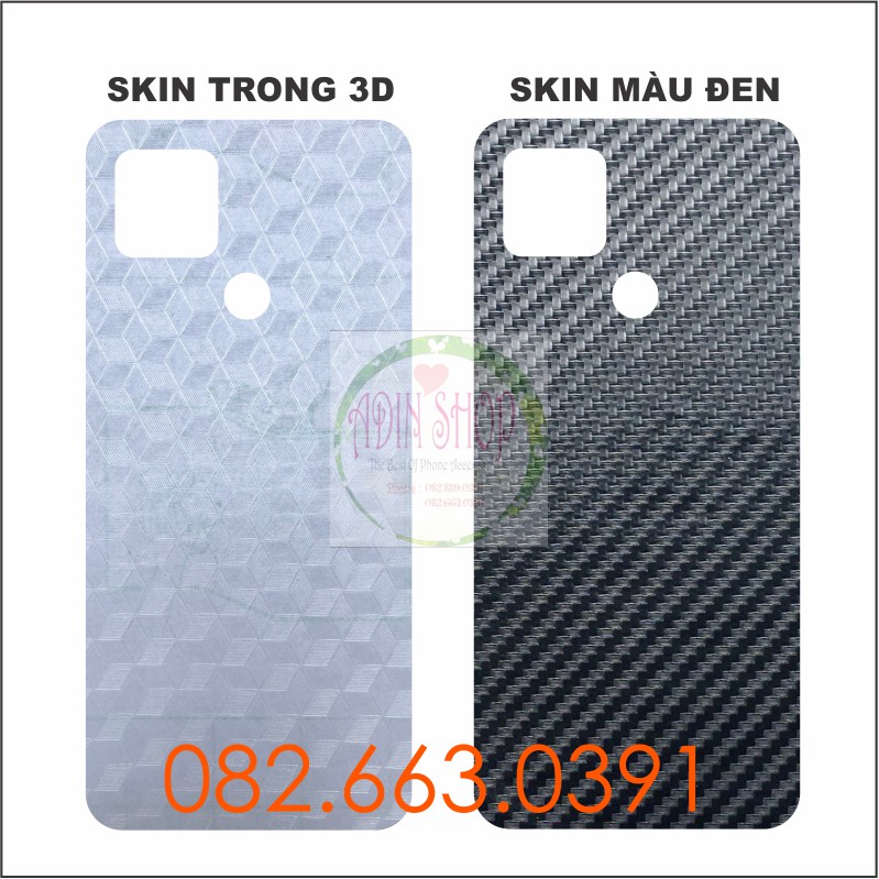 Miếng dán mặt lưng skin carbon Oppo A15 / A15S