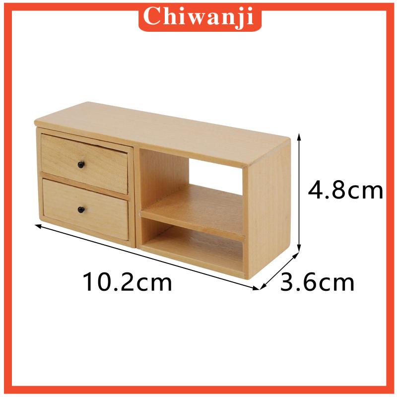 Tủ gỗ cỡ nhỏ tỉ lệ 1:6 để trang trí nhà búp bê