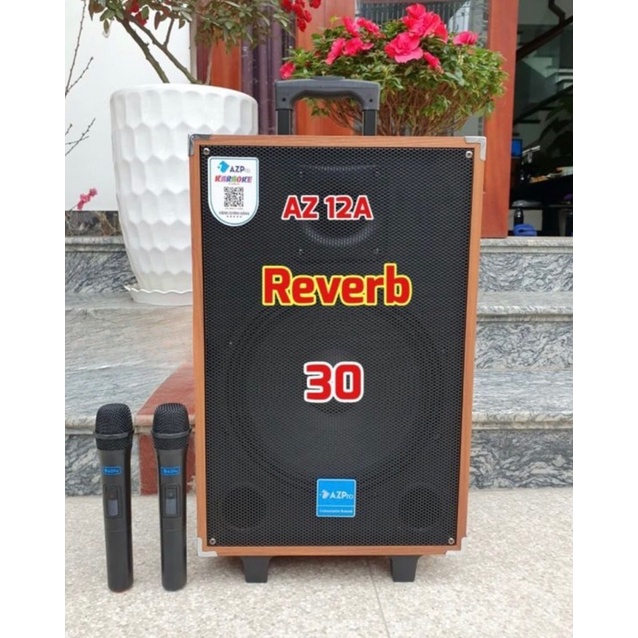 Loa Kéo Azpro Az12A Bass 30 có reverb phiên bản mới nhất 2022-Tặng Kèm 2 micro-Hàng Chính Hãng