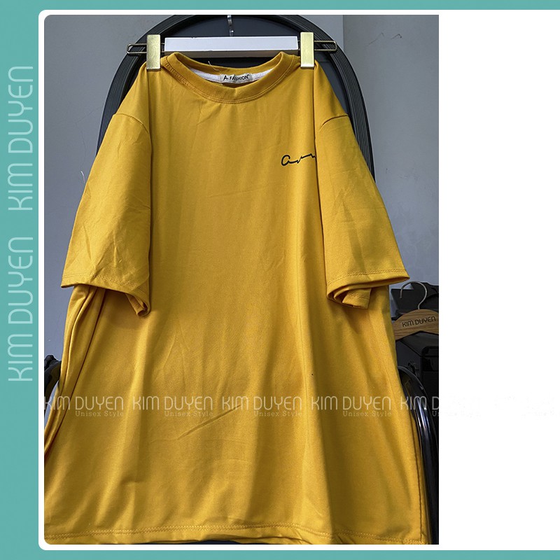 Áo Thun Vàng Chữ Ký - Áo thun tay lỡ form rộng Unisex 38-65kg Nam Nữ  [VIDEO+ẢNH THẬT]