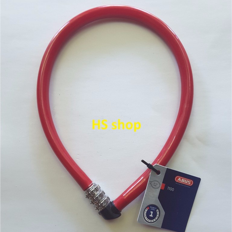 Khóa dây xe đạp 3 mã số (Mầu đỏ) Hãng ABUS của Đức sản xuất - NPP HS shop