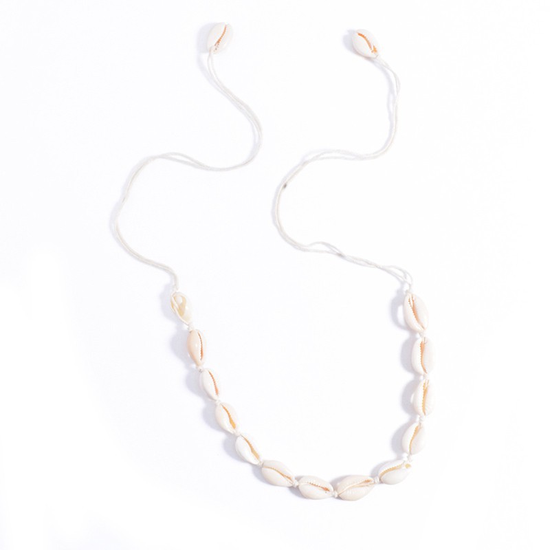 Vòng cổ dây nhung đính vỏ sò thời trang đi biển phong cách Bohemian