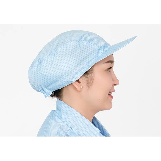 Mũ vải phòng sạch chống tính điện xanh Blue - Nam