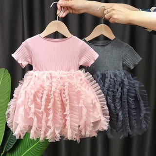 Mẫu váy ren D118 dáng xòe dành cho công chúa nhỏ