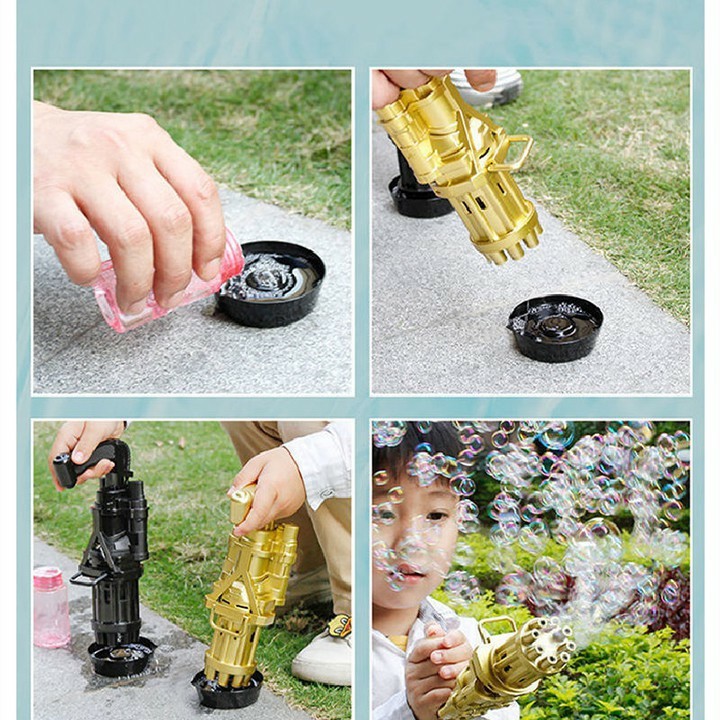 PVN29698 Súng Bắn Bong Bóng Xà Phòng 8 Nòng Siêu Hot T2 .