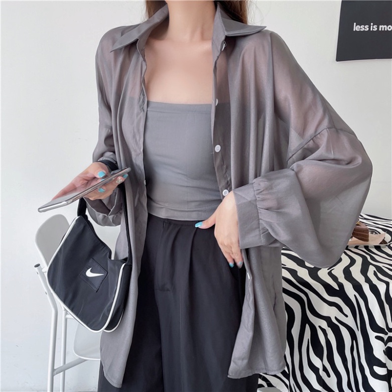 Áo sơ mi bigsize oversize chất vải voan mỏng màu pastel CRA055 BIGSIZE FASHION