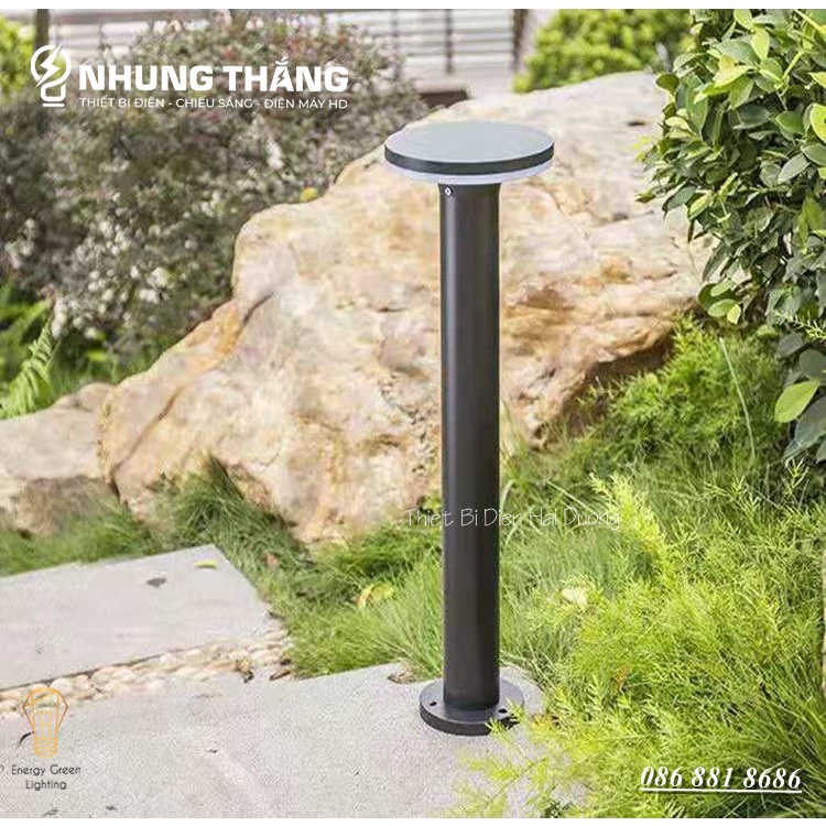 Đèn Cột Sân Vườn Đĩa Bay DSV-1170 Chống Nước - Chiều Cao 80cm - Cắm Điện Và Dùng Năng Lượng Mặt Trời - Bảo Hành 1 Năm