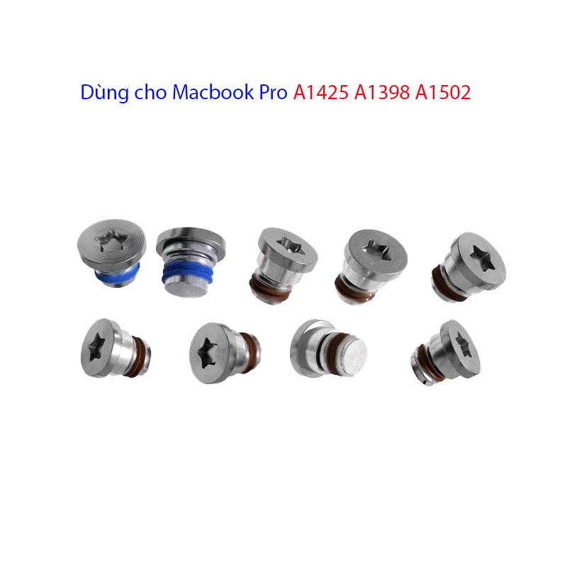 Bộ 10 ốc vít gắn đáy M@c-b00k Pro 13" 15" A1425 A1398 A1502
